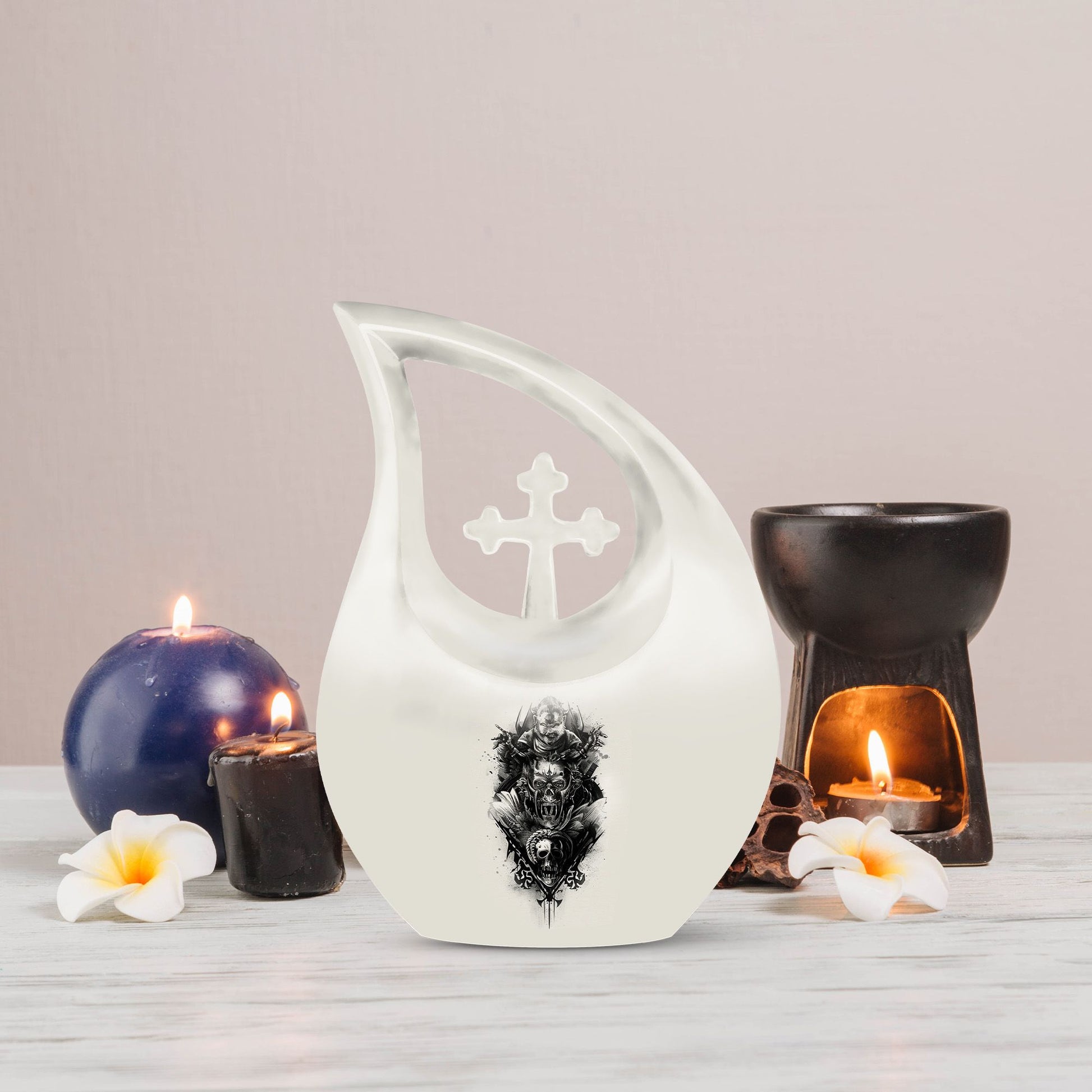 10 inch Catholic Cross Drop urn