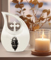 Catholic Cross Drop Aluminum Cremation Urn