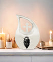 Catholic Cross Drop Aluminum Cremation Urn