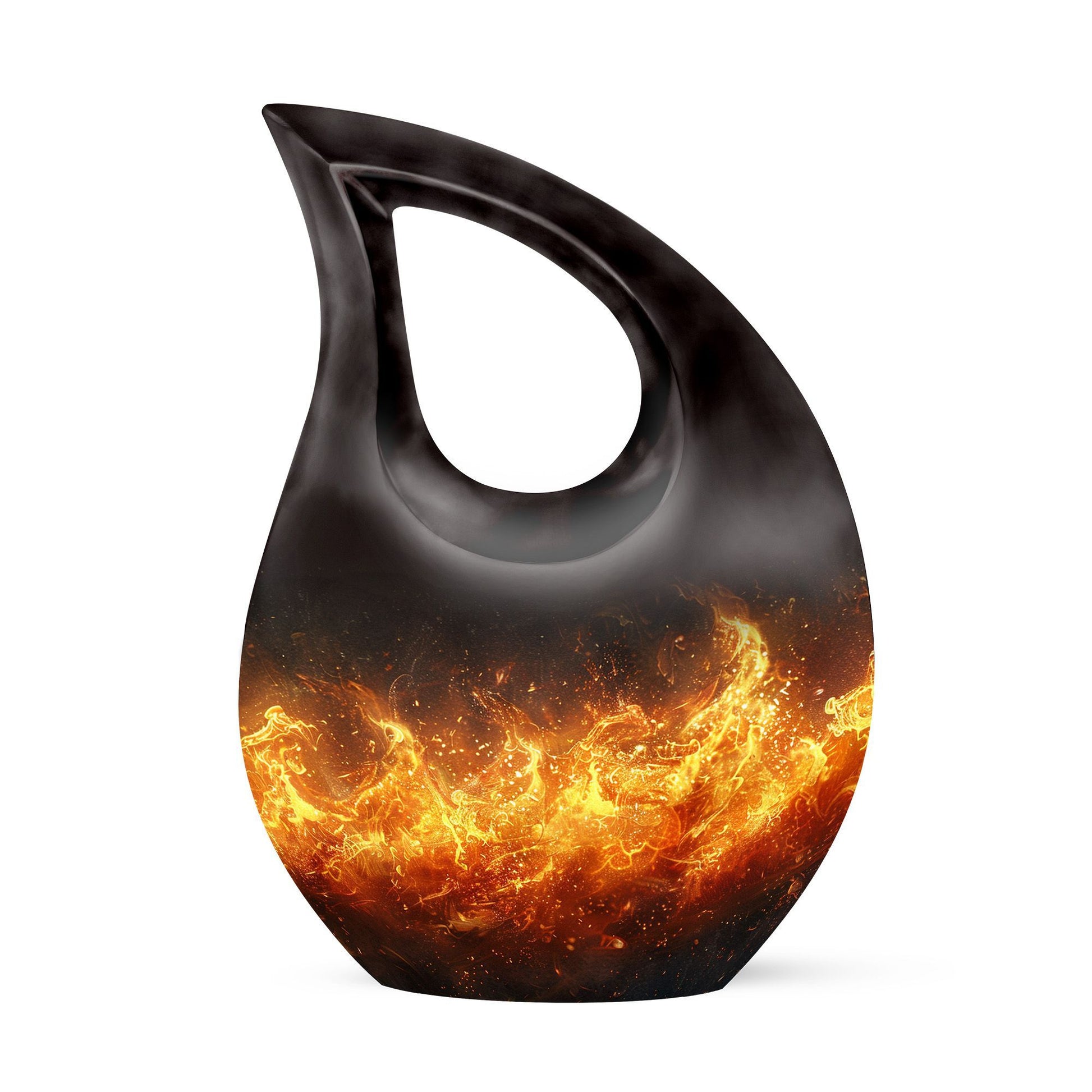 Fire-themed Memorial Urn