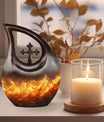 Fire-themed Memorial Urn