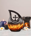 Fire-themed Memorial Urn