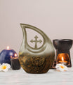 Catholic Urn, Aluminium Modern Urn for Ashes