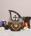 Catholic Cross Drop design urn