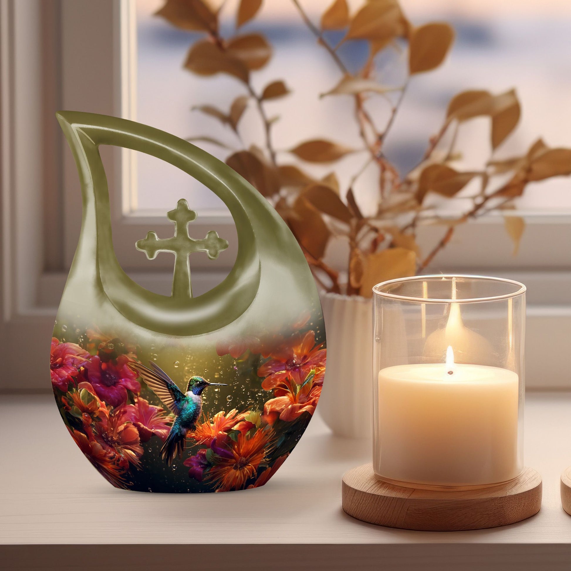 Humming Bird design urn