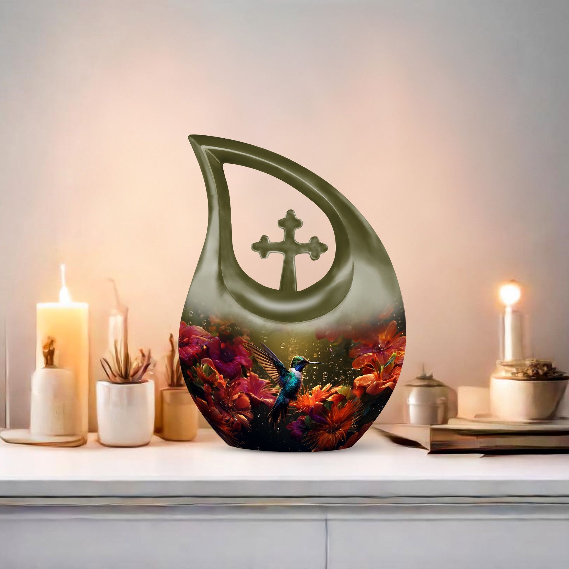 Humming Bird design urn