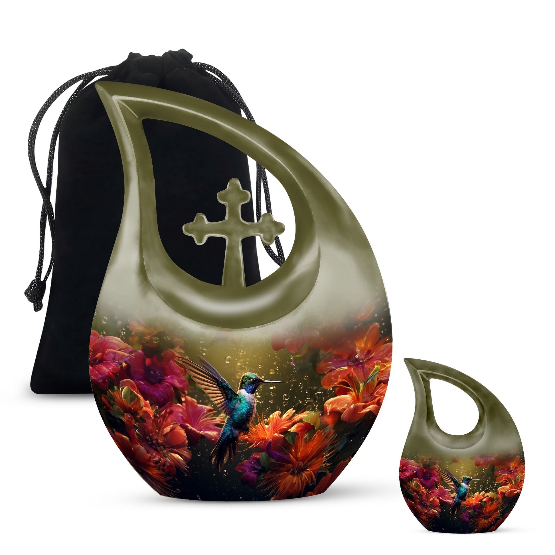 Humming Bird design urn