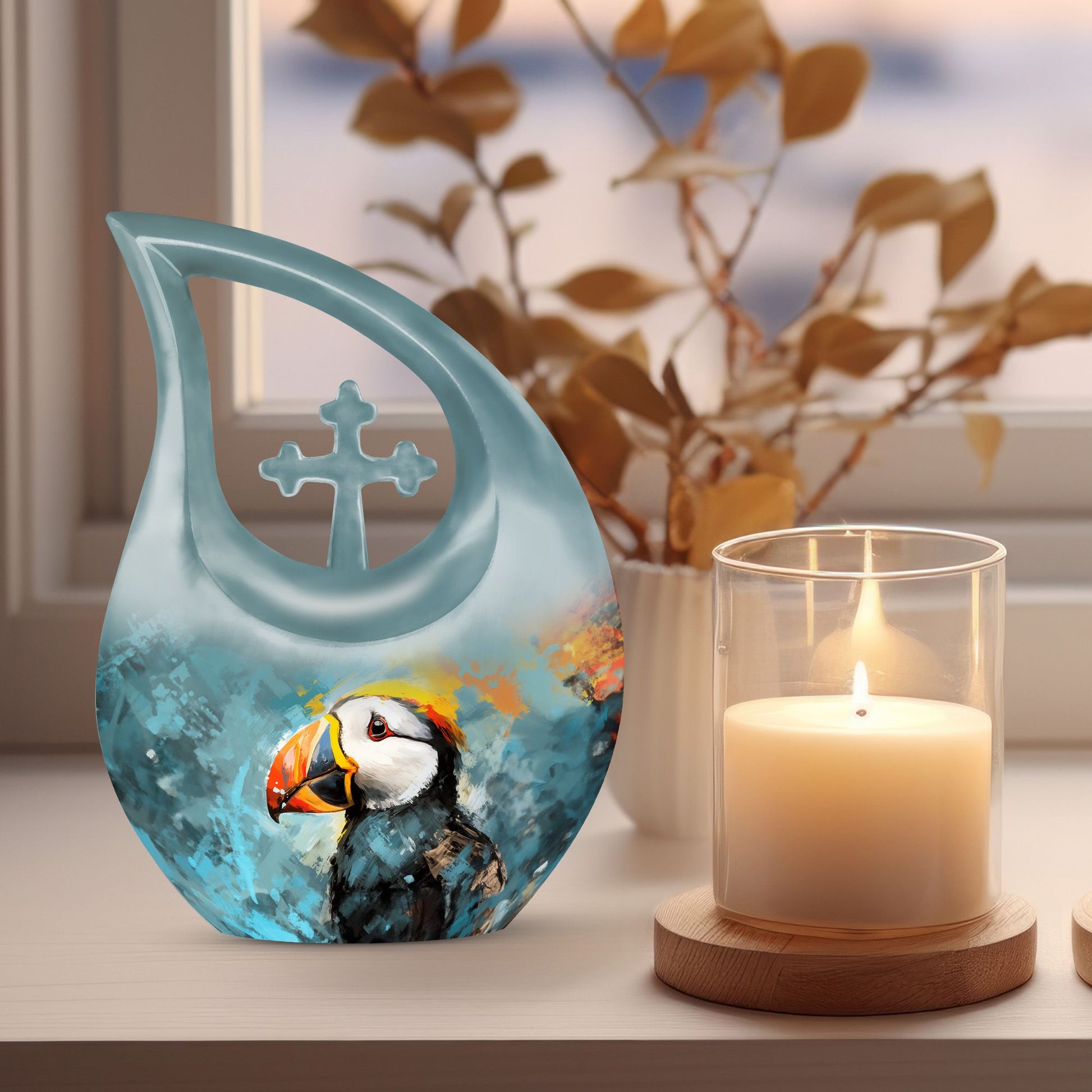 Puffin Bird Memorial Urn