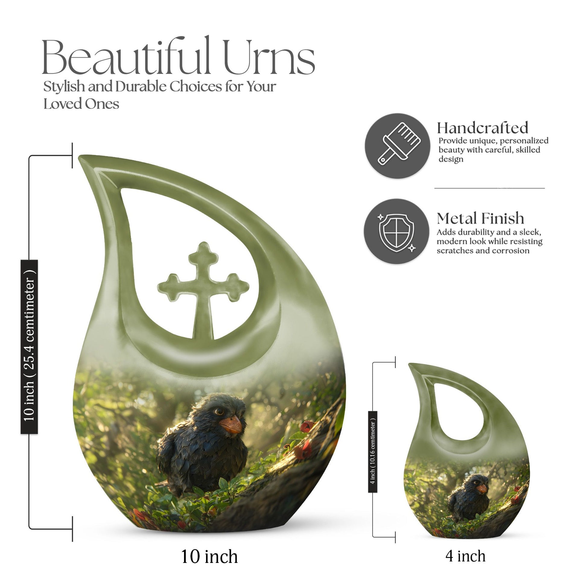 Puffin Bird Themed Large Cremation Urn