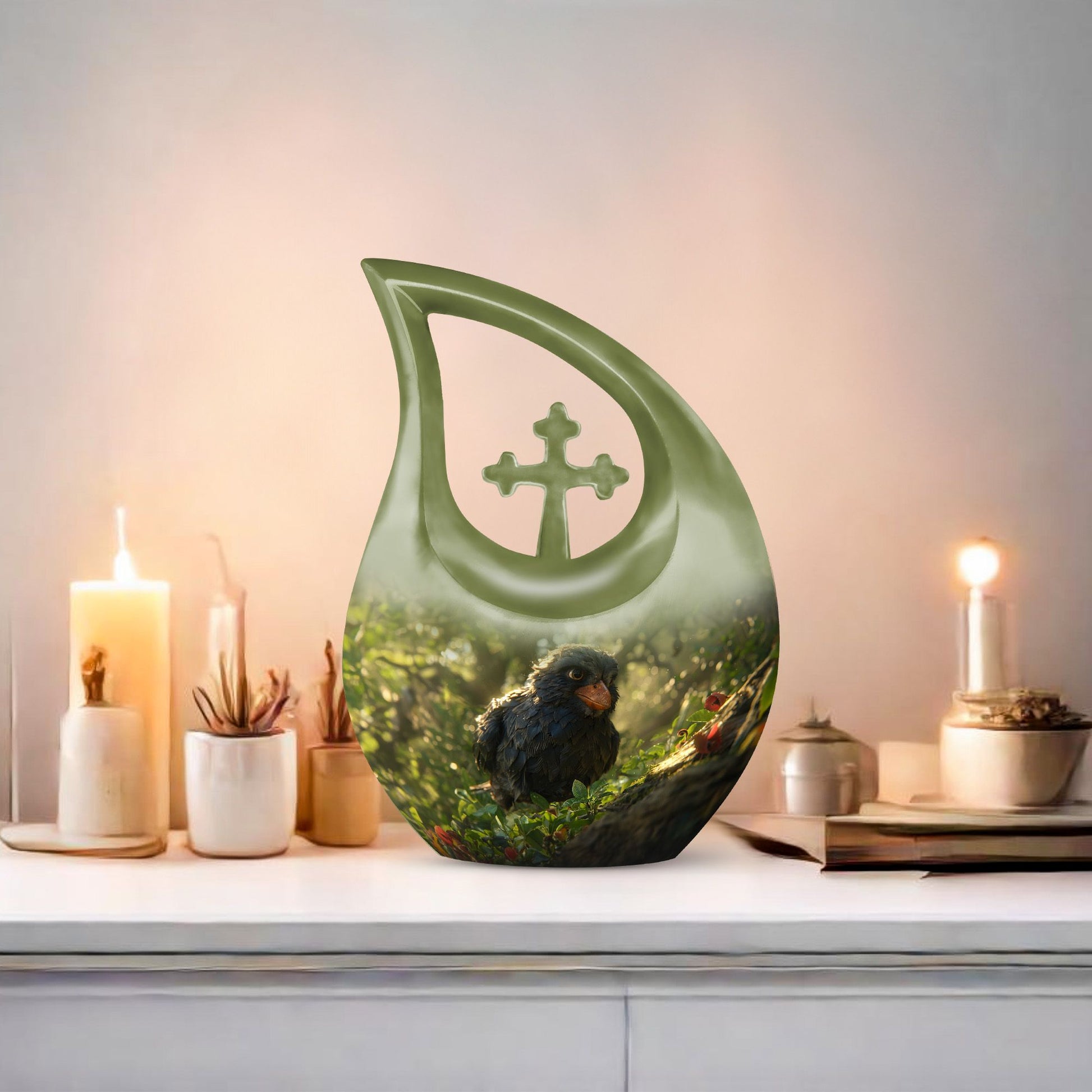 Puffin Bird Themed Large Cremation Urn