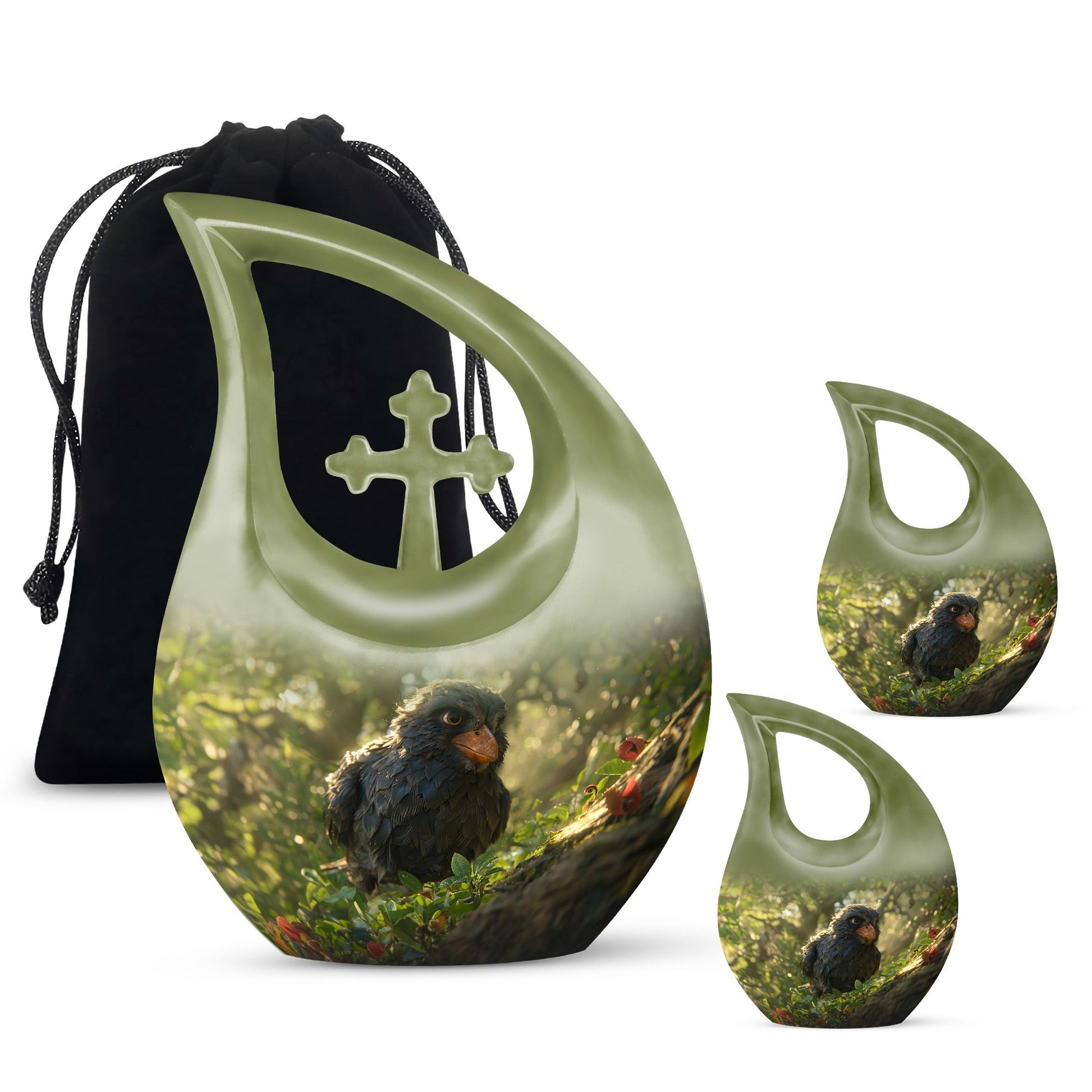 Puffin Bird Themed Large Cremation Urn