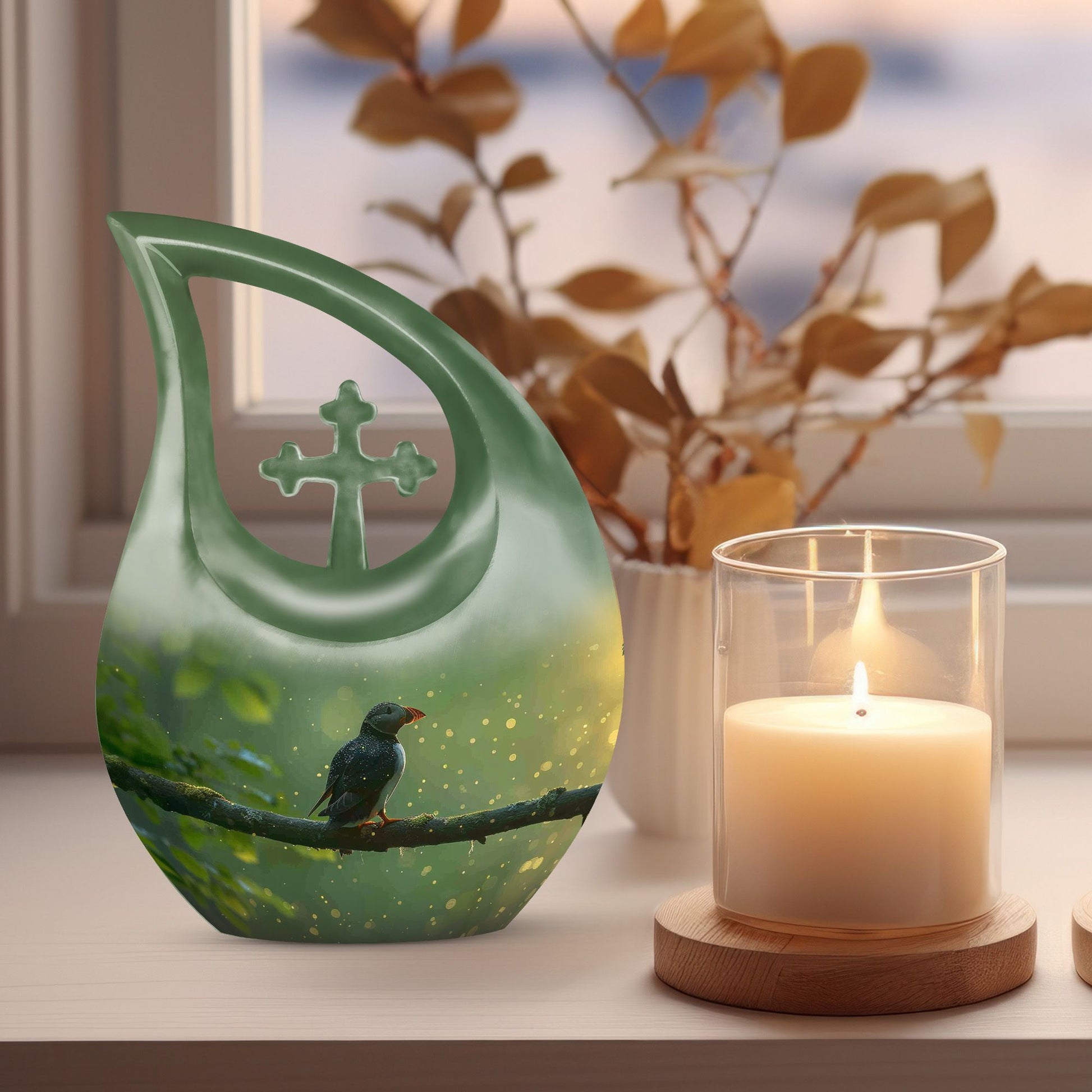 Puffin Bird Memorial Urn