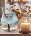 Fishing themed Cross Drop Memorial Urn