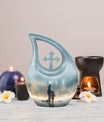 Fishing themed Cross Drop Memorial Urn