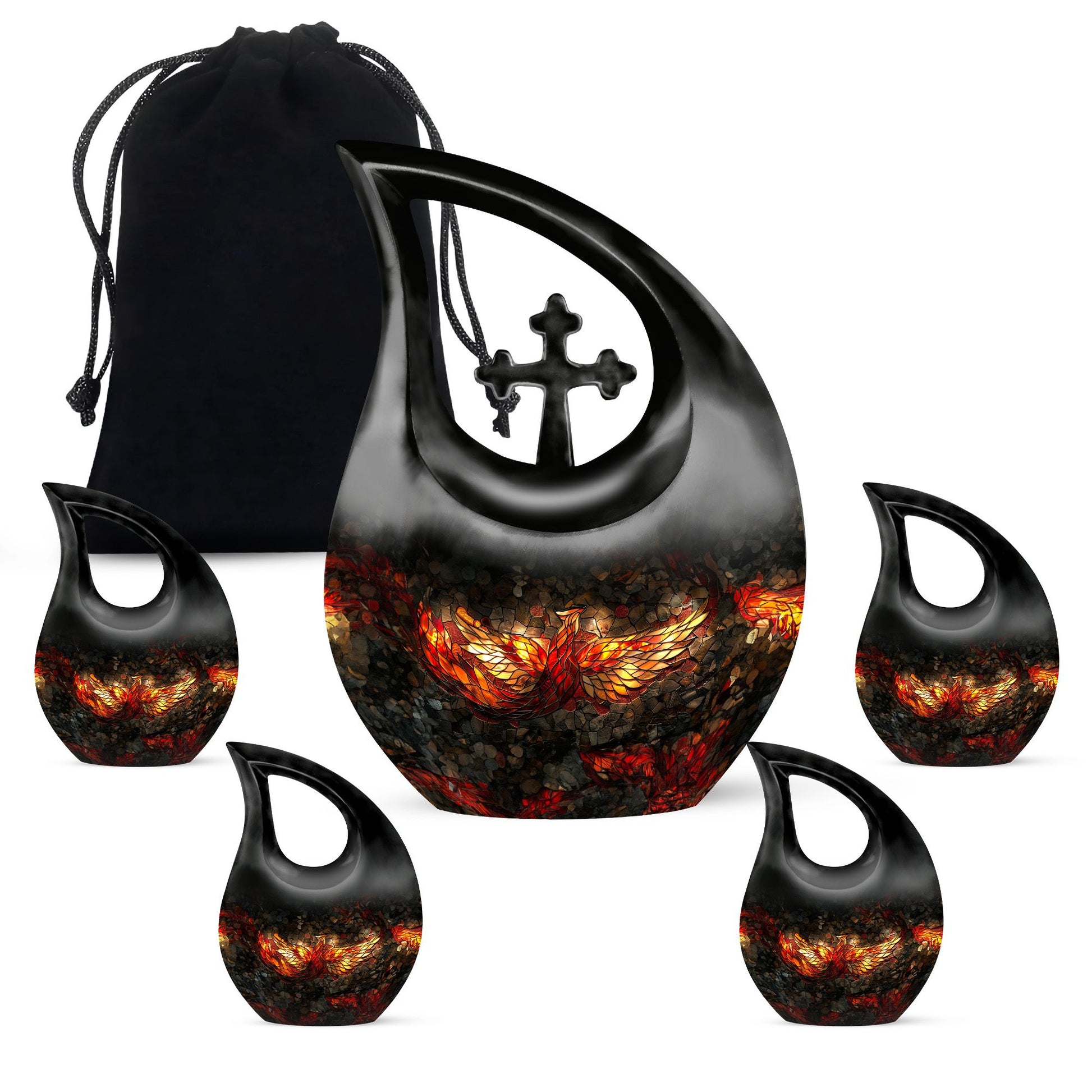 Cross Drop Phoenix Urn