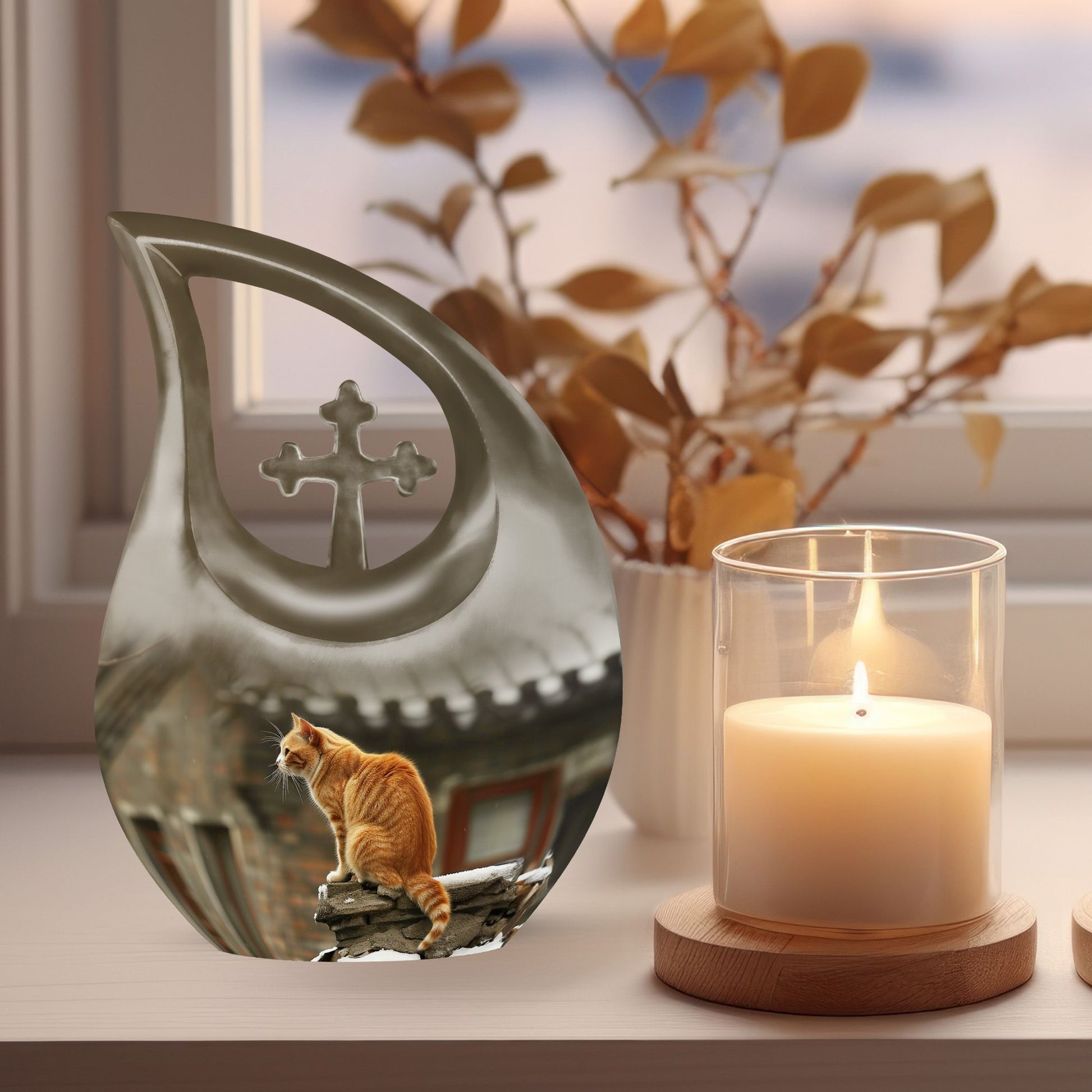 Orange Cat Urn