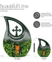 Orange Cat Cross Drop Urn