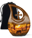 Zebra Small Urn For Human Ashes Funeral, Ashes Cremation Urn
