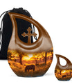 Zebra Small Urn For Human Ashes Funeral, Ashes Cremation Urn