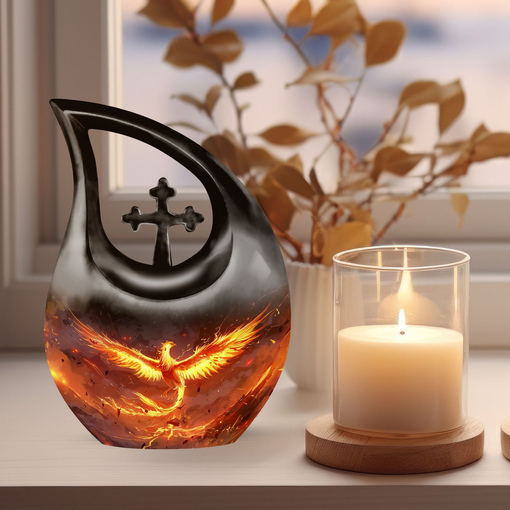 Phoenix-themed Bird Urn For Men's Ashes