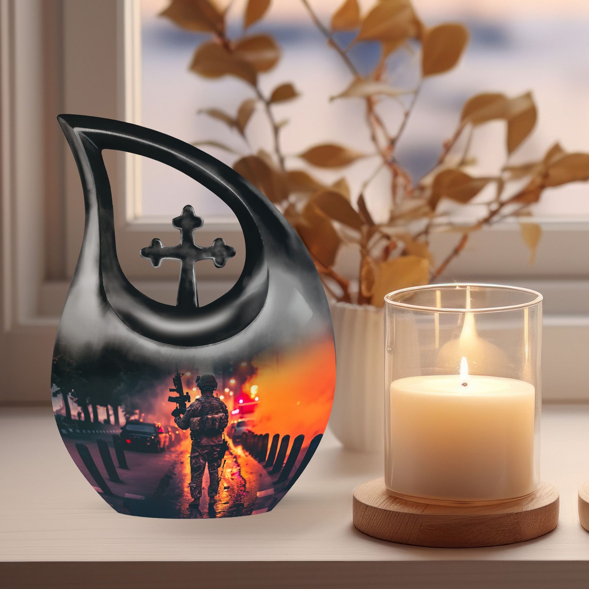 Affordable 10-inch Military Urn