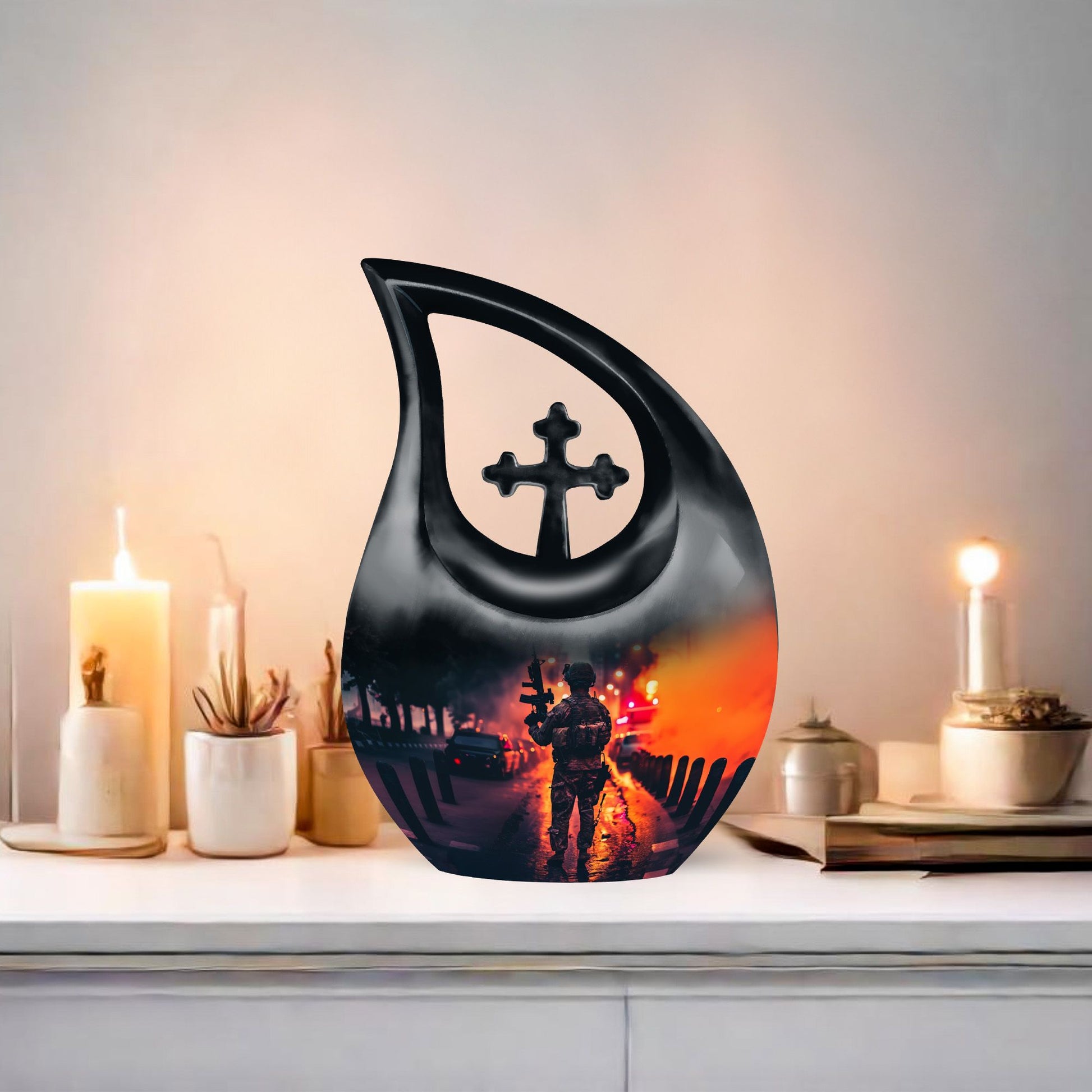 Affordable 10-inch Military Urn