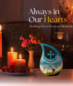 10-inch Golf Themed Cross Drop Urn for Mom