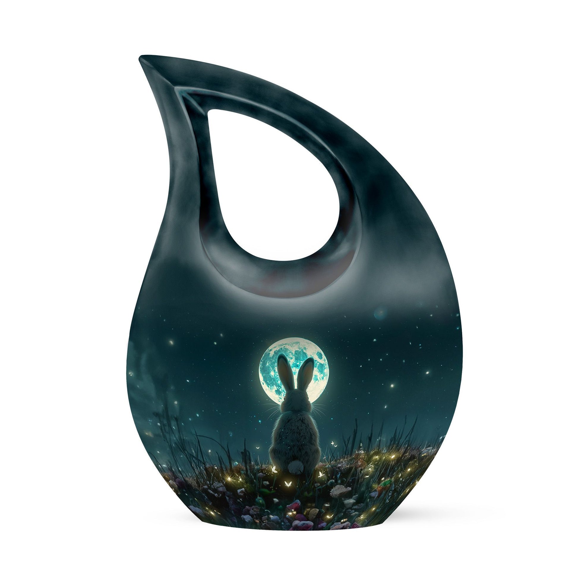 White Bunny Moon Urn