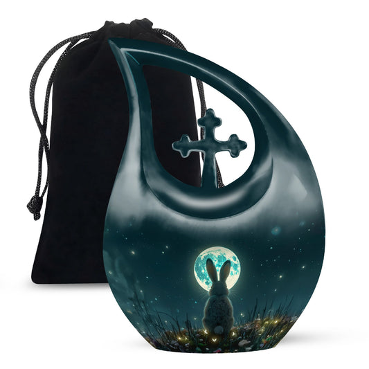 White Bunny Moon Urn