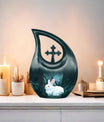 White Bunny Moon Urn