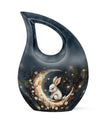 Bunny Moon white 10 inch urn