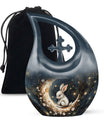 Bunny Moon white 10 inch urn