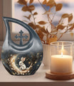 Bunny Moon white 10 inch urn