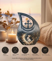 Bunny Moon white 10 inch urn