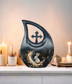 Bunny Moon white 10 inch urn