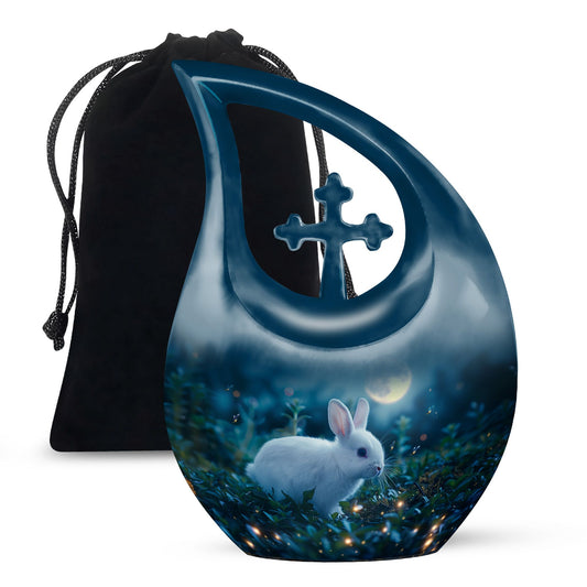 White Bunny Moon Urn