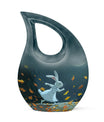 White Bunny Moon Urn for Dad