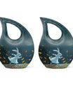 White Bunny Moon Urn for Dad
