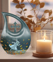 White Bunny Moon Urn for Dad