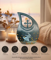 White Bunny Moon Urn for Dad