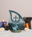 White Bunny Moon Urn for Dad