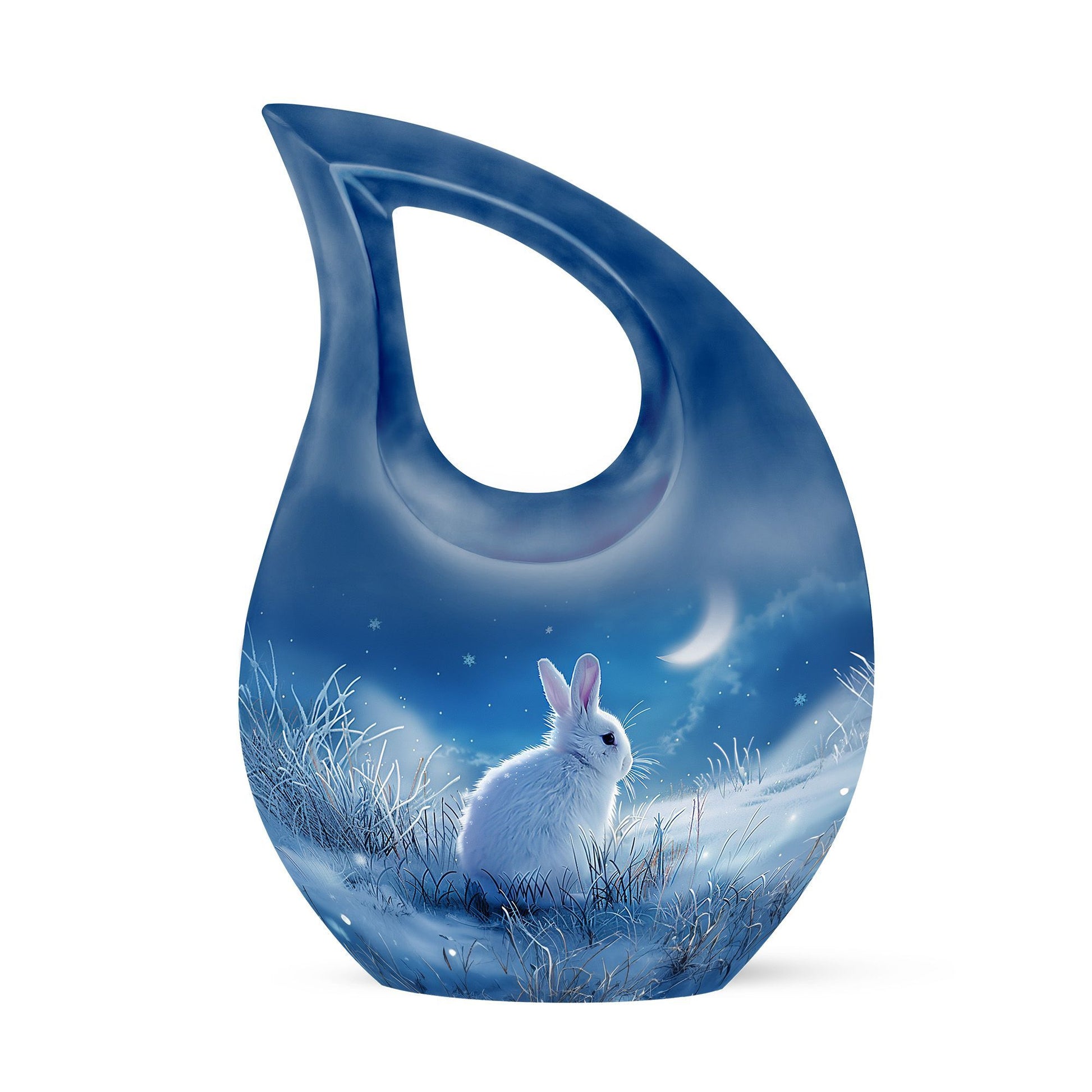 White Bunny Moon Urn