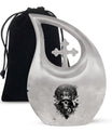 10-inch Cross Drop Catholic Urn