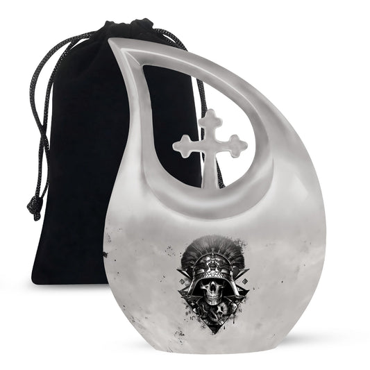 10-inch Cross Drop Catholic Urn