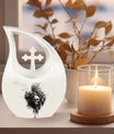 10-inch Cross Drop Catholic Urn, 