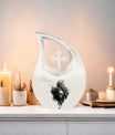 10-inch Cross Drop Catholic Urn, 