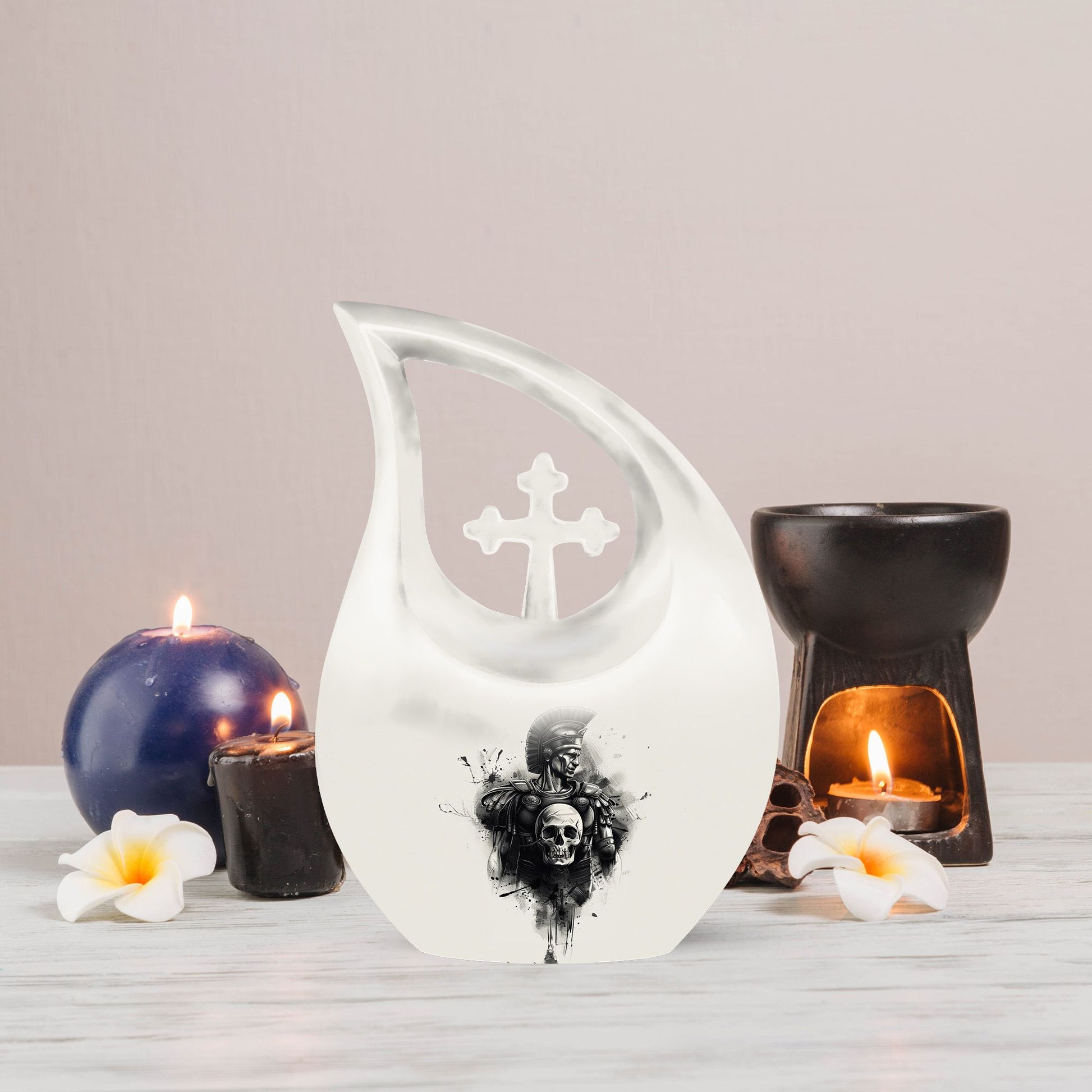 10-inch Cross Drop Catholic Urn, 