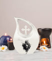 10-inch Cross Drop Catholic Urn, 