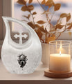 10 inch Cross Drop Catholic Urn