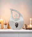 10 inch Cross Drop Catholic Urn